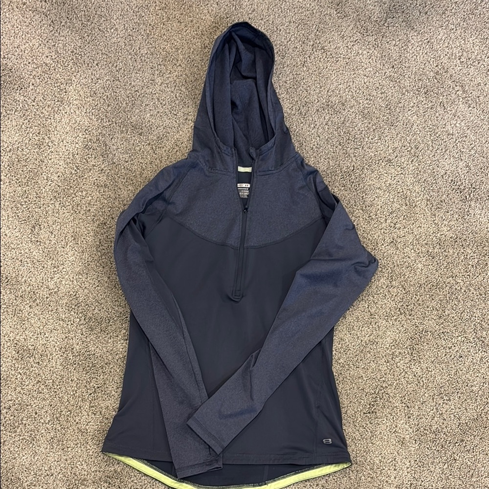 Layer 8 Blue Fitted Long Sleeve Hoodie